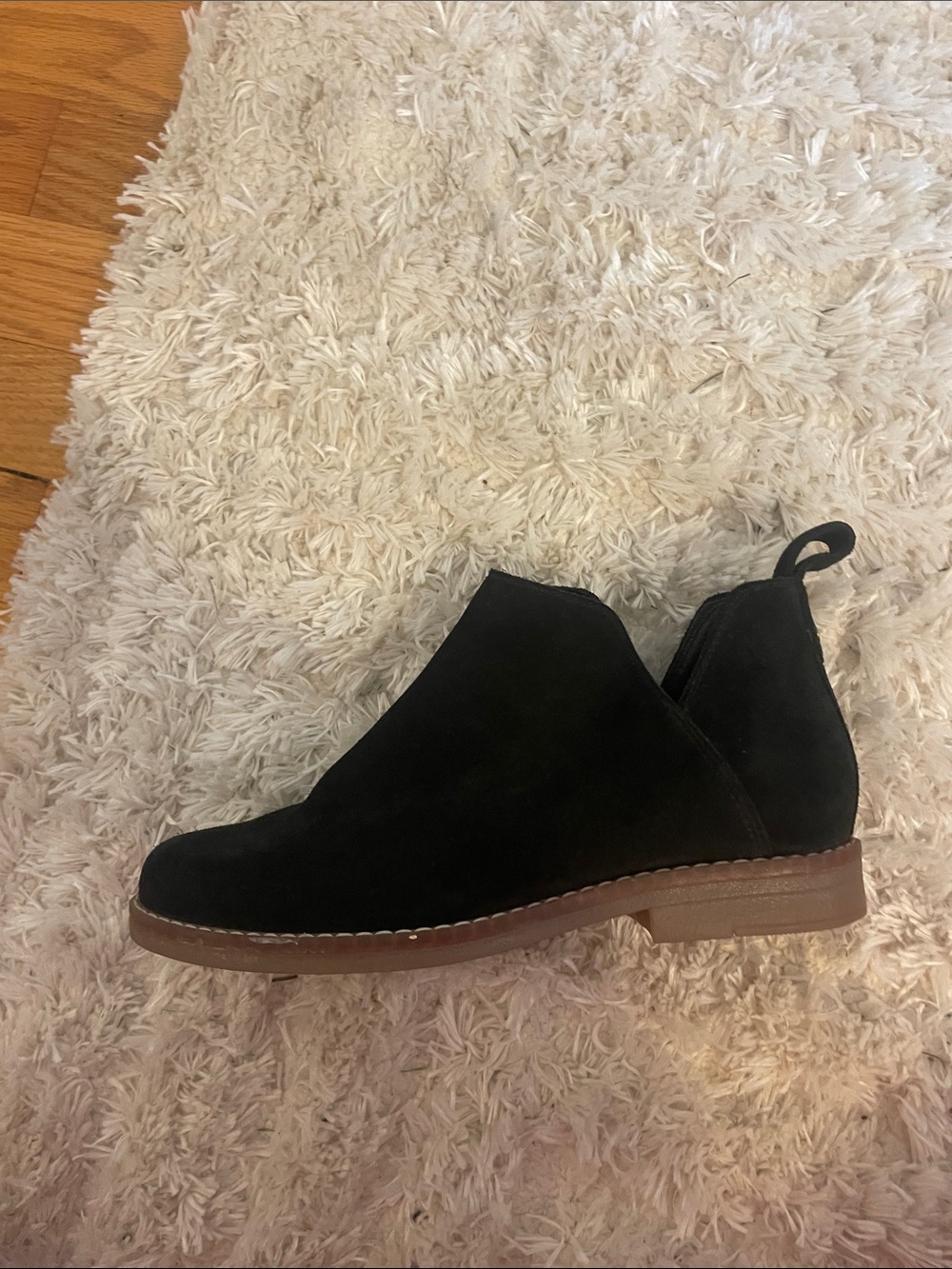 Hush Puppies Black Suede Chelsea Booties